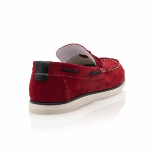 Trek Stone Mocassins / Chaussures Bateau Homme Rouge – Image 5