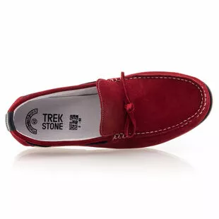 Trek Stone Mocassins / Chaussures Bateau Homme Rouge – Image 6
